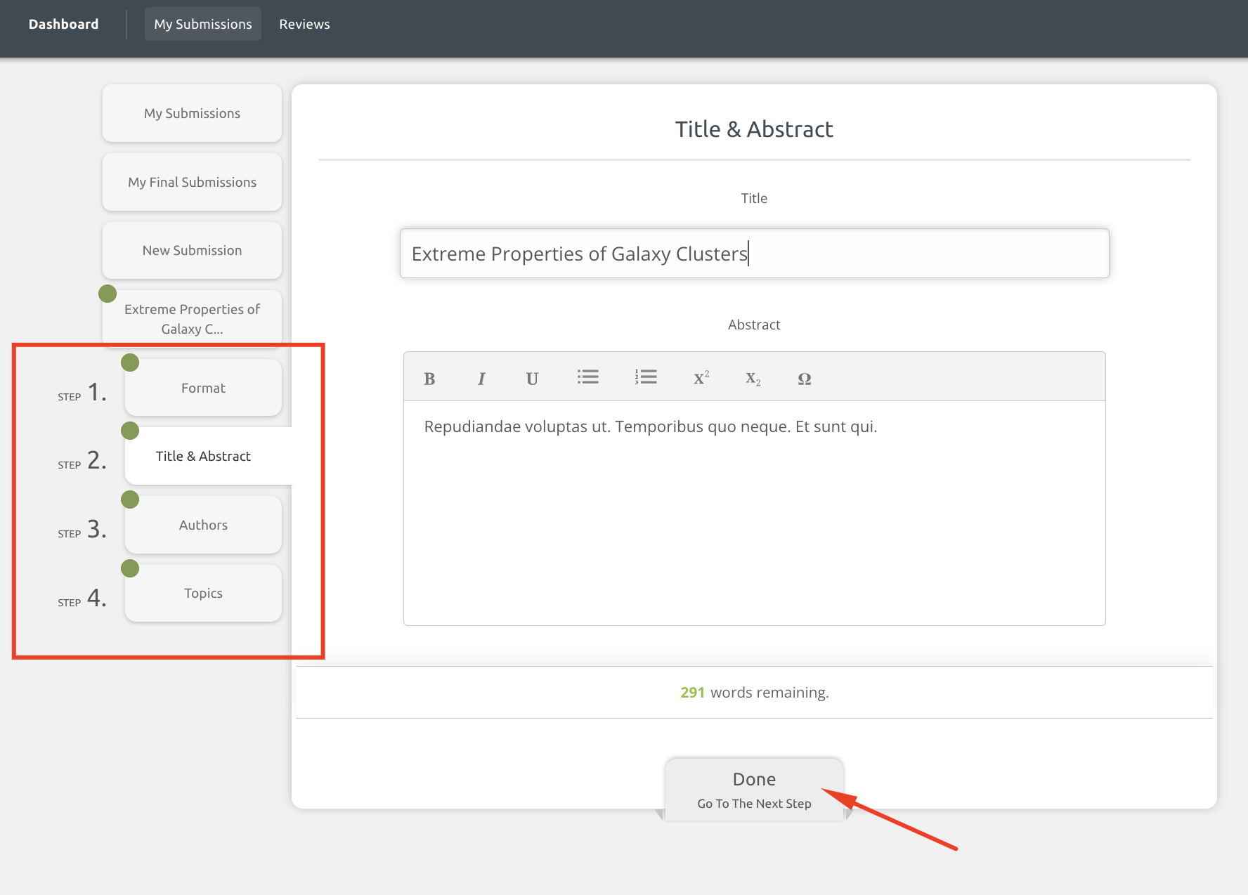 Editing Your Submission