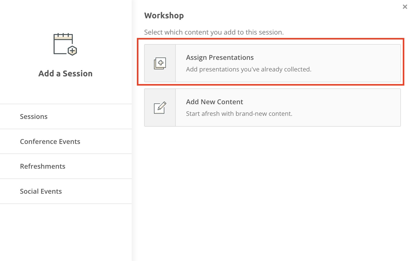Displaying specific start and end times of presentations in the programme